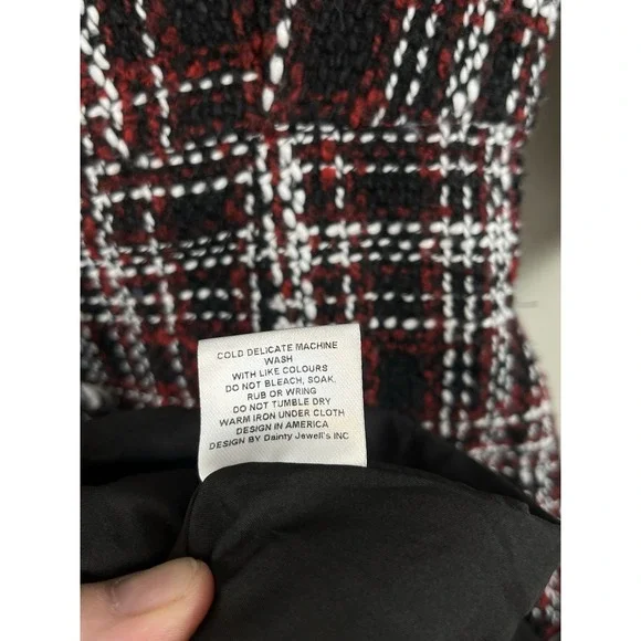 Dainty Jewells Festive Nights Tweed Wool Midi Dress Sz XS Holiday Elegant Event - Picture 7 of 10